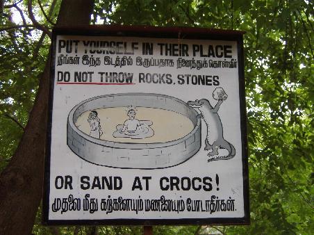 Im Krokodilpark bei Mamallapuram