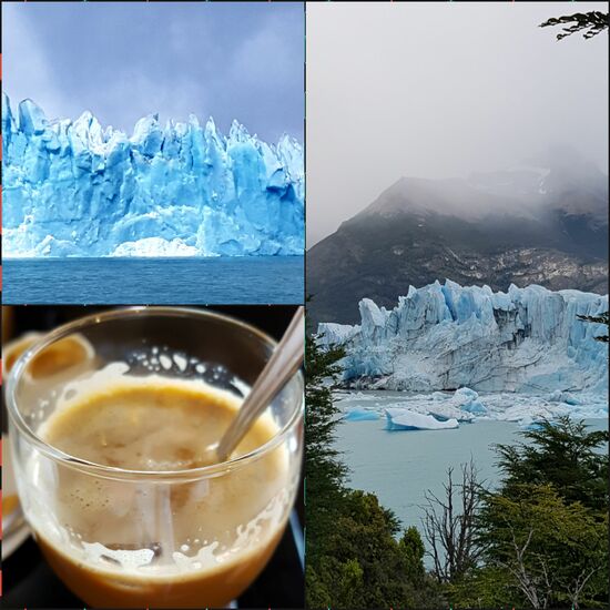 Der Gletscher,..quasi auch vorher/Nachher