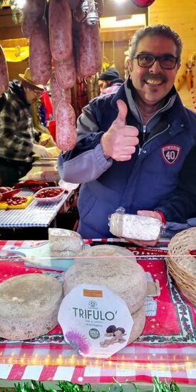 unser Markt-Händler in Milano in Sachen Salametti