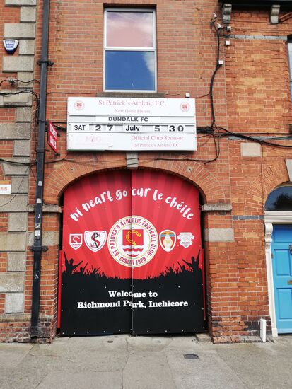 Eingang zum Stadion von St.Patrick´s Athletic.