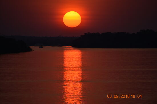 Sonnenuntergang am Sambesi