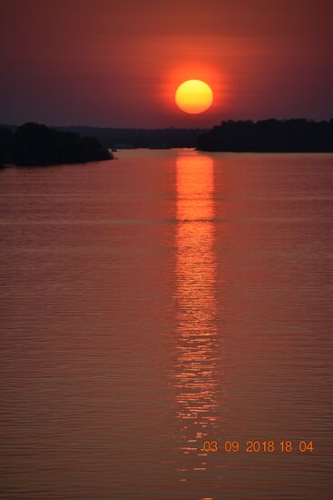 Sonnenuntergang am Sambesi