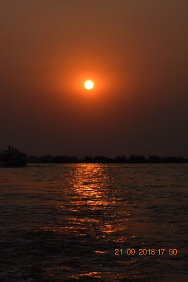 der letzte phänomenalen Sonnenuntergang unserer Reise
