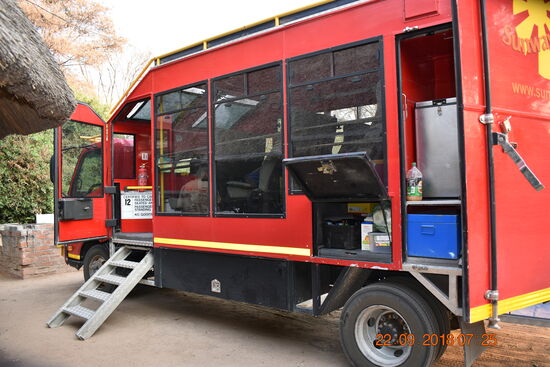 Thebe River Safaris Lodge, Sachen packen am Morgen