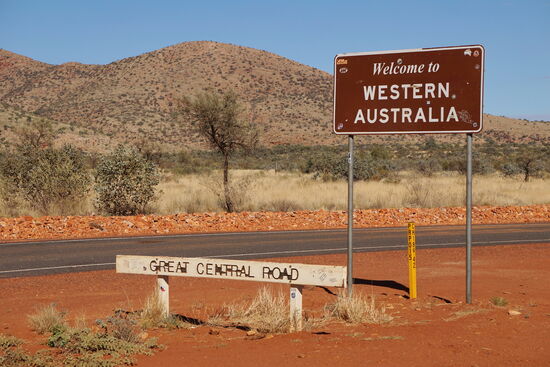 Wir kommen an der Landesgrenze zum Northern Territory an.