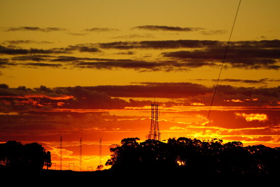 Nahe des Gipfels am Mount Kaputar sind die riesigen Sendeanlagen für ein Broadcast-Unternehmen aufgestellt. Kein Wunder, dass hier am Berg im Nichts Internet perfekt funktioniert