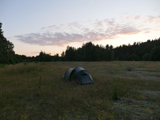 ...nur mein Zelt auf weiter Flur am Weissensee (Schorfheide)