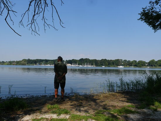 Blick auf den kleinen Yachthafen von Roebel