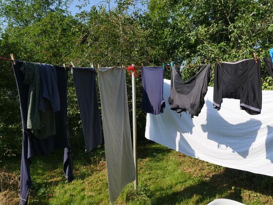... meine Wäsche ist frisch gewaschen und längst schon trocken.