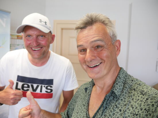 Der freundliche Herr Koch von der Touristinfo im Rathaus von Malchin, versorgte mich gleich erstmal mit frischem trinkwasser als ich dort auftauchte...