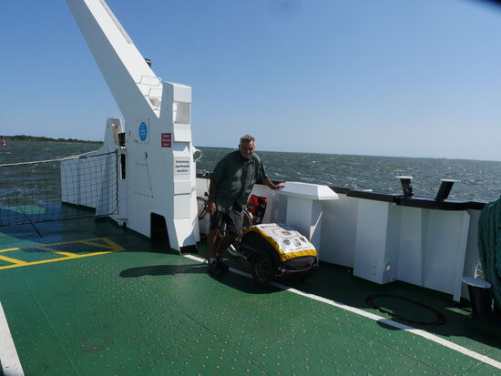 Mit der Fähre gehts rüber von Stahlbrode nach Glewitz auf Rügen