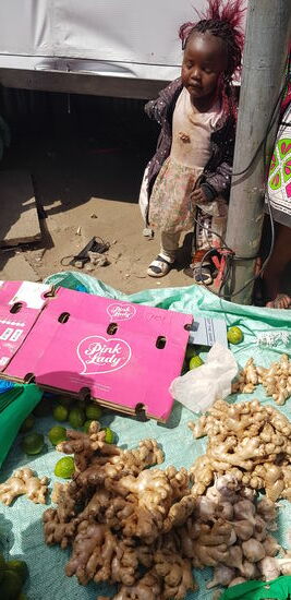 Junge Ingwerverkäuferin