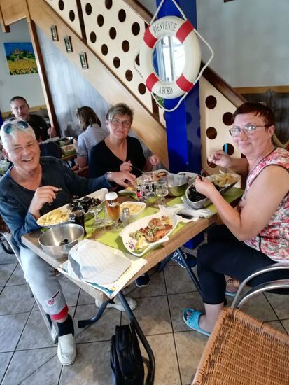 ...und schliesslich war es soweit: Moules und Fisch - was für ein genüssliches Menue...