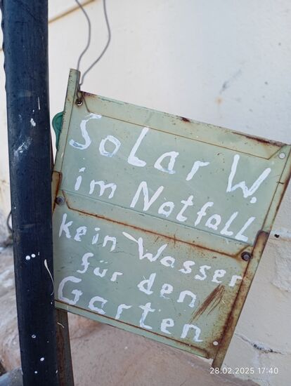 .....und da muß Vorsorge getroffen werden, damit Wasser fürs Haus übrig bleibt !