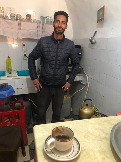 der Inhaber des "Cultural Cafés"