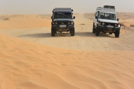Sandberge verhindern das Weiterfahren