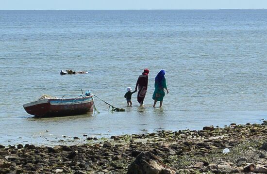 morgendliches Badevergnügen