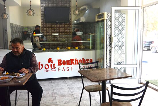 in einem kleinen Familienrestaurant