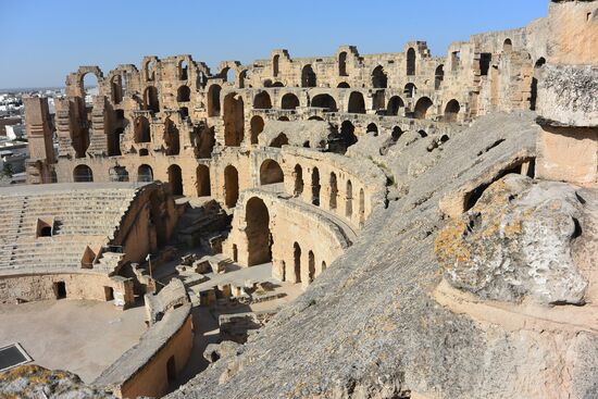 im Amphitheater von El Jem