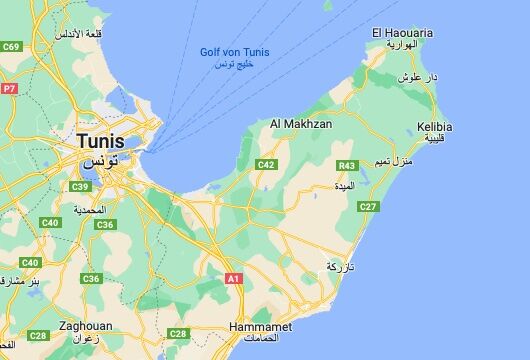 Cap Bon, die Landnase östlich von Tunis
