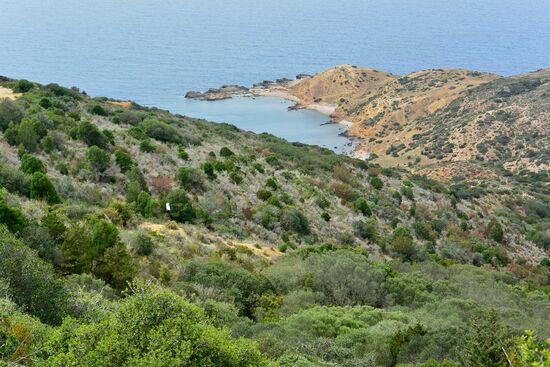 wie aus einem Flugzeug können wir die Uferlinien verfolgen