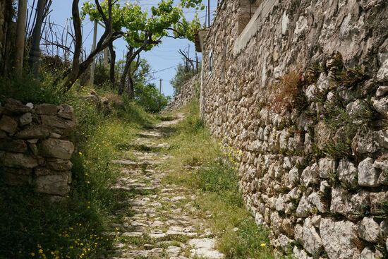 von den Illyrern angelegte Wege zur Burg hinauf