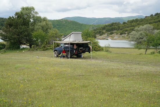 viel Platz auf einer wilden Wiesenfläche.
