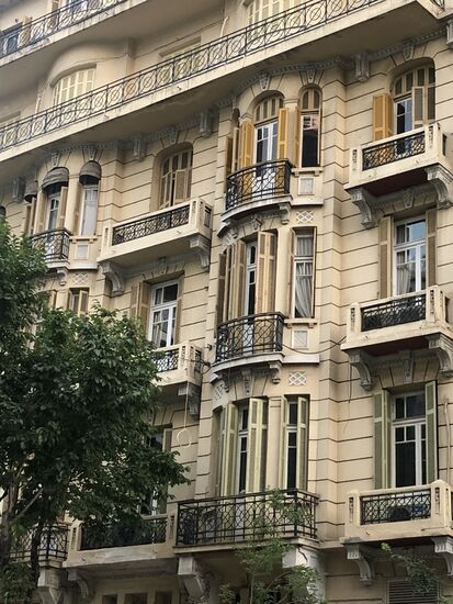 alte Fassaden einer wohlhabenden Stadt