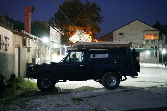 unser Übernachtungsplatz neben der Autowaschanlage