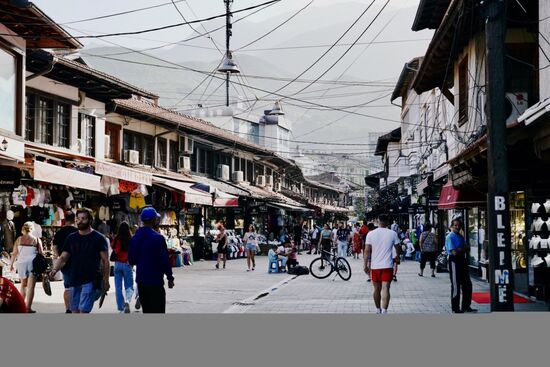 die Gebäude der Basarstraße sind im ursprünglichen Stil wieder hergestellt worden