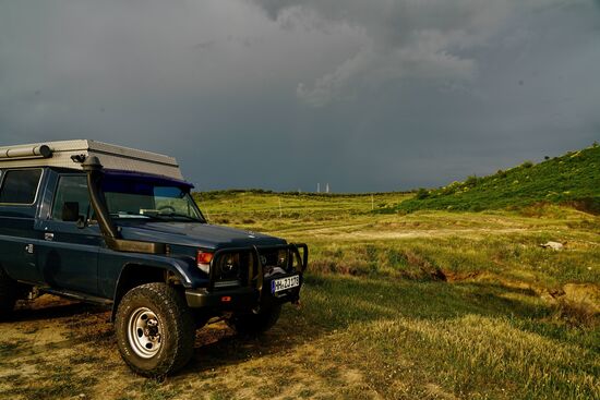 die letzten Sonnenstrahlen, bevor das Gewitter uns erreicht