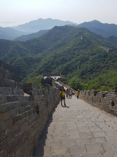 Wegbeschaffenheit und Anstieg auf der chinesischen Mauer