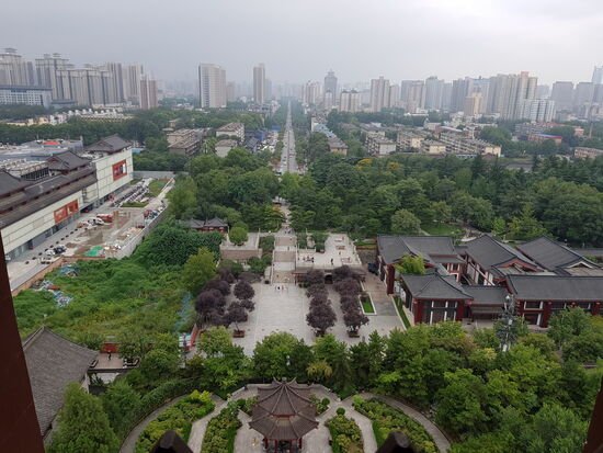 Ausblick von der Wildganspagode auf Xi'an