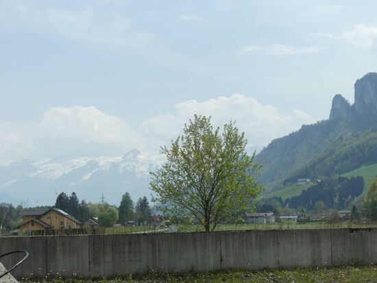 Erster Blick auf die Berge