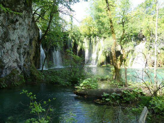 Wasserfälle am gesperrten Weg