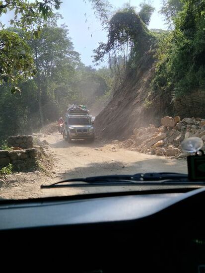 Kurz darauf saßen wir fest