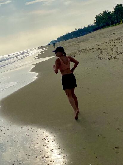 vor dem Frühstück eine Runde joggen