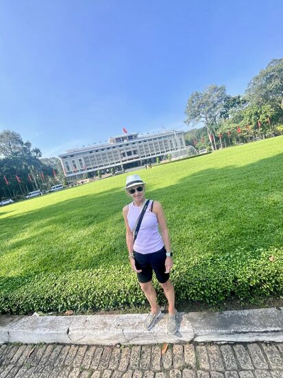 das wichtigste Gebäude Saigons ! Der Wiedervereinigungspalast!