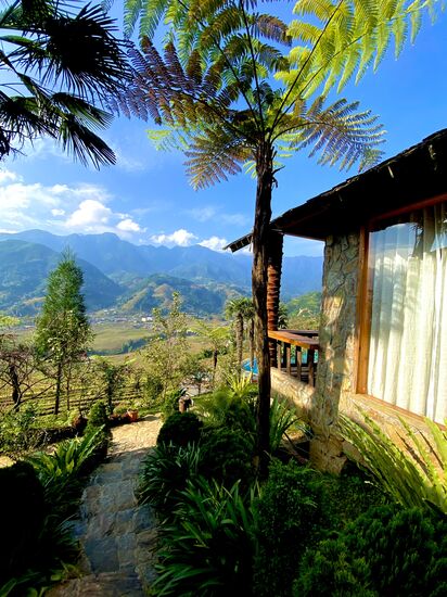 unser Bungalow mit toller Aussicht