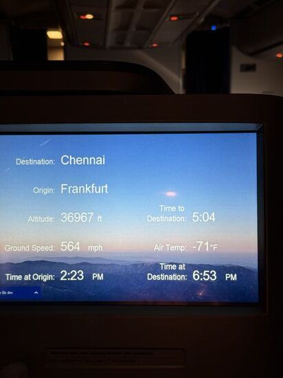 pünktlich starten wir in Frankfurt