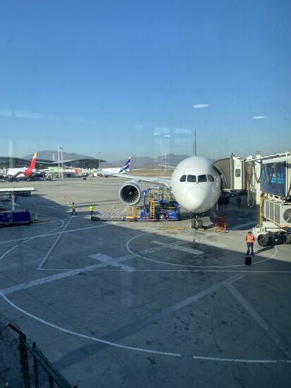 wir fliegen mit LATAM und gönnen uns Business Class im Dreamliner 787 
freundlich, angenehm, leckeres Essen und schon ist man da…..