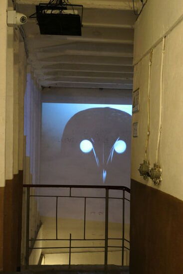 Kunstinstallation im Bunker