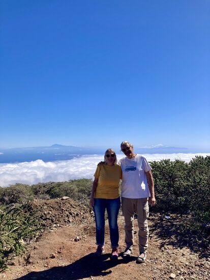 Heute stehen wir quasi zwischen Teneriffa und La Gomera