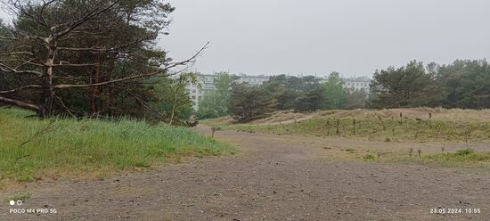 Der Strand hinterm Hotel