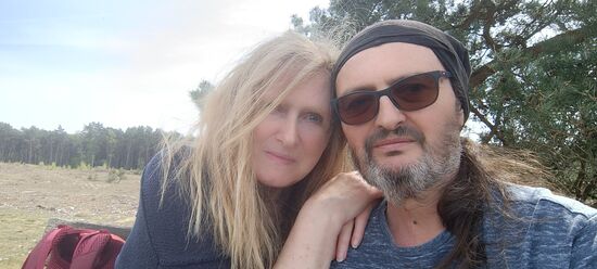 Das sind wir, Heidi und Georg auf dem Rundweg an der Talsperre