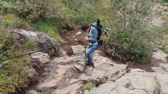 Bereits beim Abstieg