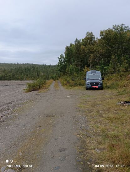 Der Stellplatz am Strand von Rossvatnet