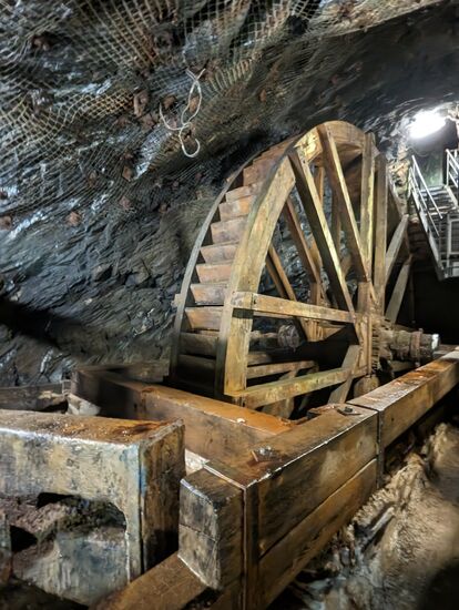 Ein Wasserrad von vier. Erbaut von Oberbergmeister Röder
