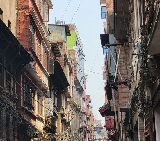 Typisches Straßenbild in Thamel