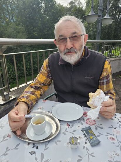 Wenn man nach dem Radfahren müde ist brauchts einen Kaffee...